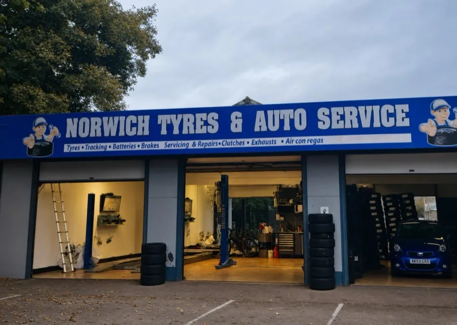 Norwich Tyres & Auto Service garage on Ber Street Norwich